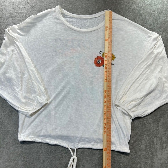 Torrid Long Sleeve Cinch Waist Ivory Shirt Classic Fit Womens 3 Come As You Are - Picture 8 of 10